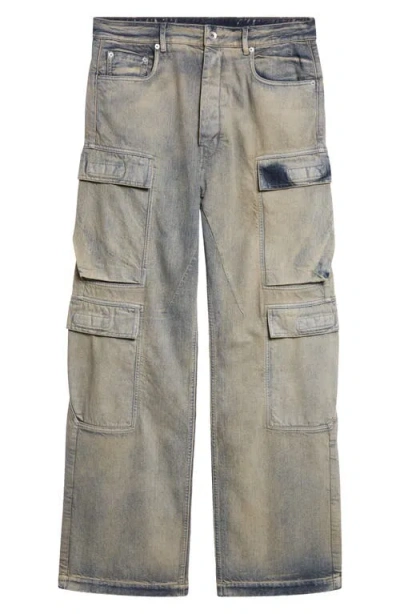 Rick Owens Drkshdw Double Cargo Jeans In Gray