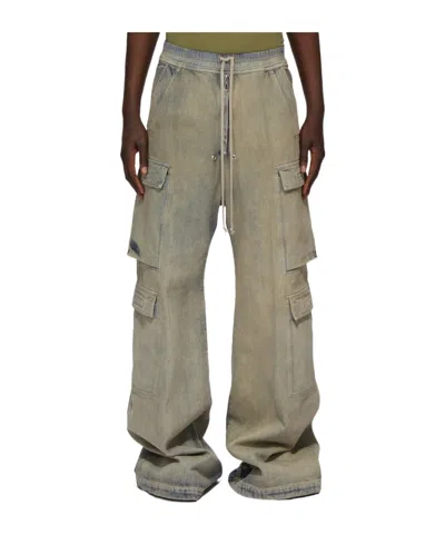 Rick Owens Drkshdw Double Cargo Jumbo Belas Jeans In Gray