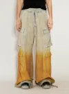 Rick Owens Drkshdw Double Cargo Jumbo Belas Wide-leg Jeans In Orange