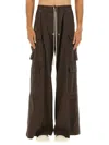 Rick Owens Drkshdw Cargo Wide-leg Trousers Full Length In Black