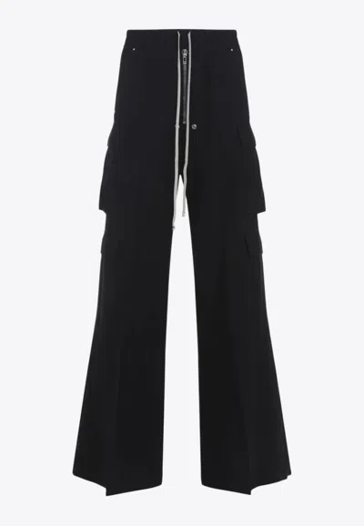 Rick Owens Drkshdw Double Cargo Jumbo Belas Pants In Black