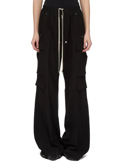 Rick Owens Drkshdw Double Cargo Jumbo Belas Pants In Black