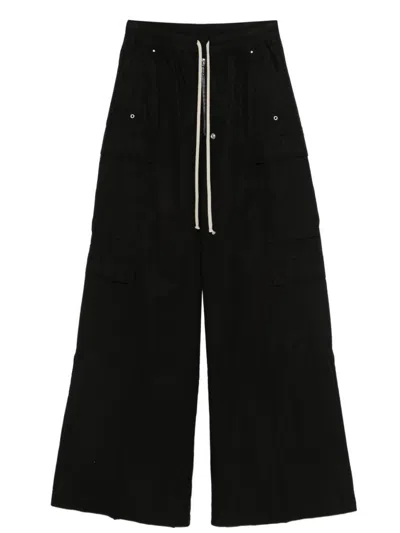 Rick Owens Drkshdw Double Cargo Jumbo Belas Pants Uomo Nero In Black