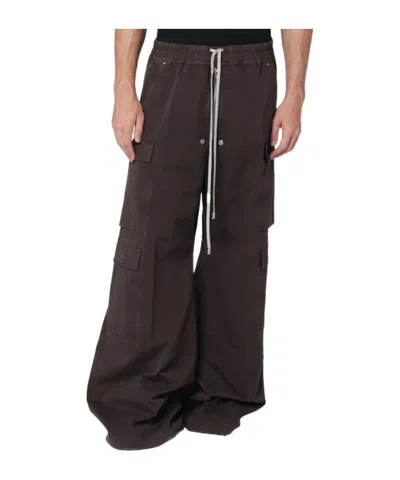 Rick Owens Drkshdw Double Cargo Jumbo Belas Trousers In Black