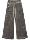 Rick Owens Drkshdw Gray Hollywood Double Cargo Jumbo Belas Pants In Grey
