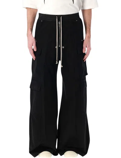 Rick Owens Drkshdw Double Cargo Jumbo Belas Wide-leg Pants - Size M In Black