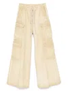 Rick Owens Drkshdw Beige Hollywood Double Cargo Jumbo Belas Denim Pants In 中性色