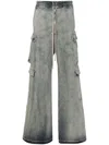 Rick Owens Drkshdw Double Cargo Jumbo Trousers In Blue