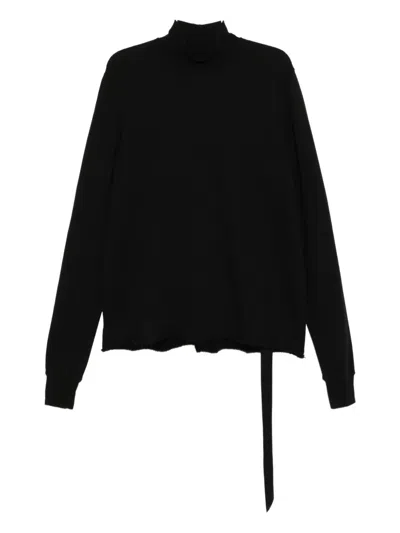 Rick Owens Drkshdw Double Funnel-neck Sweatshirt In Black