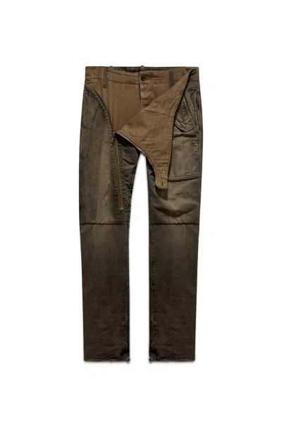 Pre-owned Rick Owens Drkshdw Double Layer Aircut Zipper Denim 06 Fw In Brown