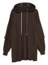 Rick Owens Drkshdw Lightweight Relaxed Fit Hoodie In Brown