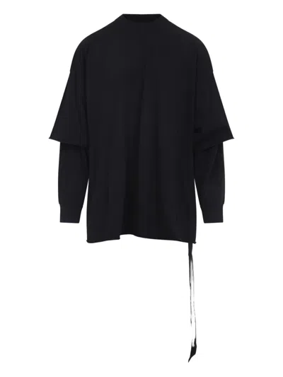 Rick Owens Drkshdw Drkshdw By Rick Owens Tommy Hustler Black Cotton Sweatshirt