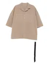Rick Owens Drkshdw Double-pocket Short-sleeve Shirt In Neutral