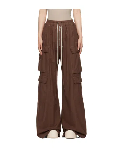 Rick Owens Drkshdw Double-pocket Trousers In Red