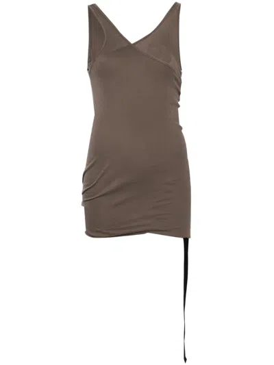 RICK OWENS DRKSHDW DOUBLE ZIGGY BANANA JERSEY TANK TOP