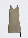 Rick Owens Drkshdw Layered Cotton Tank Top In Green