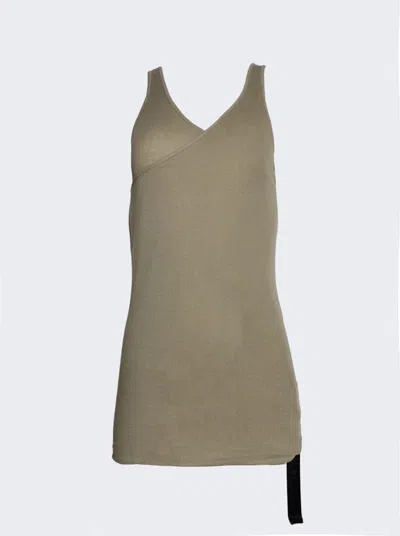 Rick Owens Drkshdw Layered Cotton Tank Top In Green