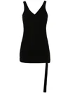 Rick Owens Drkshdw Double Ziggy Bananatank Top In Black