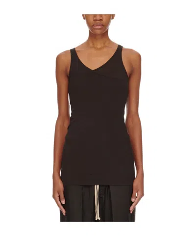 Rick Owens Drkshdw Double Ziggy Tank Top In Black