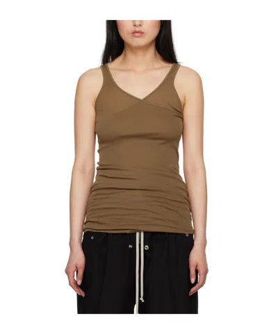 Rick Owens Drkshdw Double Ziggy V Collar Vest In Multicolor
