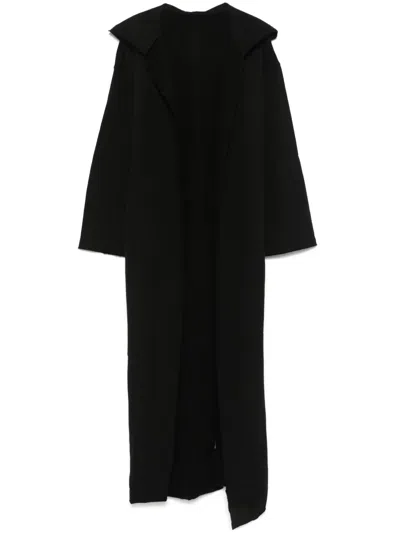 Rick Owens Drkshdw Dragging Coat In Black