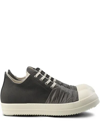 Rick Owens Drkshdw Draped-detail Sneakers In Black