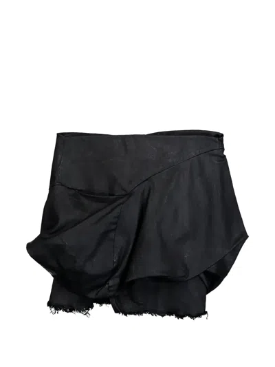 Rick Owens Drkshdw Draped Mini Skirt In Black