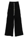 Rick Owens Drkshdw Drawstring Cargo Pants In Black