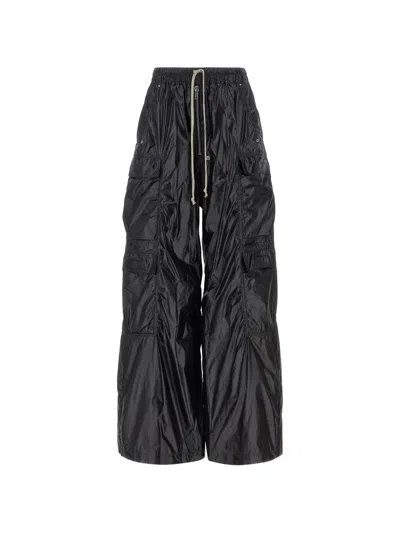 Rick Owens Drkshdw Drawstring Cargo Pants In Black
