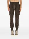 Rick Owens Drkshdw Drawstring Cargo Pants In Brown