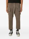 Rick Owens Drkshdw Cargo-pocket Drawstring Trousers In Brown