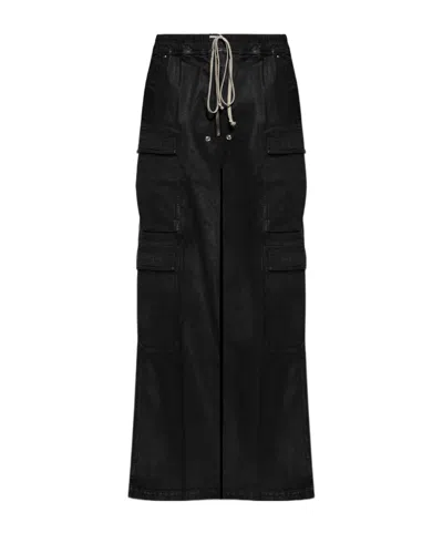 Rick Owens Drkshdw Drawstring Casual Pants In Black