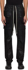 Rick Owens Drkshdw Cargo Trousers With Elastic Waistband And Utility Pockets In Black