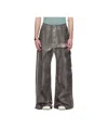 Rick Owens Drkshdw Gray Hollywood Imbalanced Double Cargo Jumbo Belas Denim Pants In Black