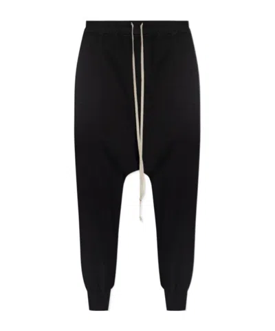 RICK OWENS DRKSHDW COTTON DROP-CROTCH TROUSERS