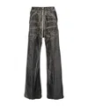 Rick Owens Drkshdw Wide-leg Trousers With Drawstring And Pockets In Black
