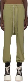 Rick Owens Drkshdw Drawstring Casual Pants In Green
