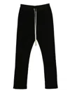 Rick Owens Drkshdw Drawstring Cotton Trousers In Black