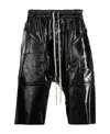 Rick Owens Drkshdw Drawstring Drop-crotch Shorts In Black