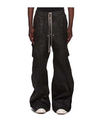 Rick Owens Drkshdw Drawstring Elastic Waist Casual Pants In Black