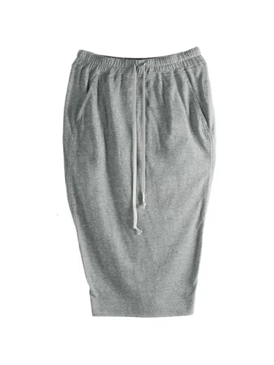 Rick Owens Drkshdw Drawstring-fastening Midi Skirt In Gray