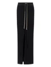 Rick Owens Drkshdw Drawstring Front-split Maxi Skirt In Black