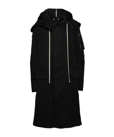 RICK OWENS RICK OWENS DRKSHDW DRAWSTRING HOODED COAT