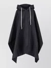 Rick Owens Drkshdw Drawstring Hooded Lightweight Loose Fit Jacket In Black