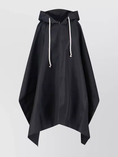 RICK OWENS DRKSHDW DRAWSTRING HOODED LIGHTWEIGHT LOOSE FIT JACKET