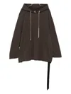 Rick Owens Drkshdw Drawstring Hoodie In Black