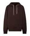 Rick Owens Drkshdw Drawstring Hoodie In Brown