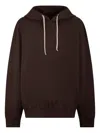 Rick Owens Drkshdw Drawstring Hoodie In Brown