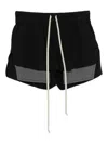Rick Owens Drkshdw Drawstring Panelled Shorts In Black