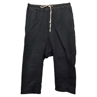 Rick Owens Drkshdw Drawstring Pants In Black Cotton